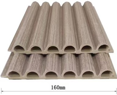 Vroče razprodaja, nepremočljiva, enostavna za namestitev, pol okrogla stenska plošča z letvicami Wpc za notranjo dekoracijo